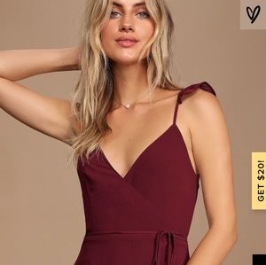 Lulu's Burgundy Bridesmaid Dress